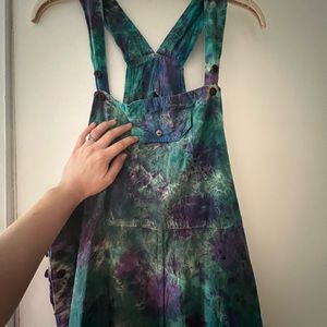 Tie-Dye Jumpsuit in Green and Purple